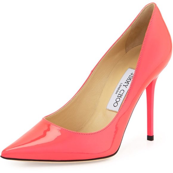 Jimmy Choo Shoes - Jimmy Choo Abel Neon Patent Leather Pumps
